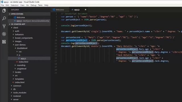 05 How to represent JSON Data Double Level смотреть онлайн