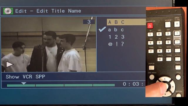 Add title to thumbnail after VHS transfer to DVD with Combo recorder смотреть онлайн