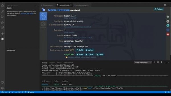 Updated Marlin firmware setup guide - VS Code and Auto Build Marlin