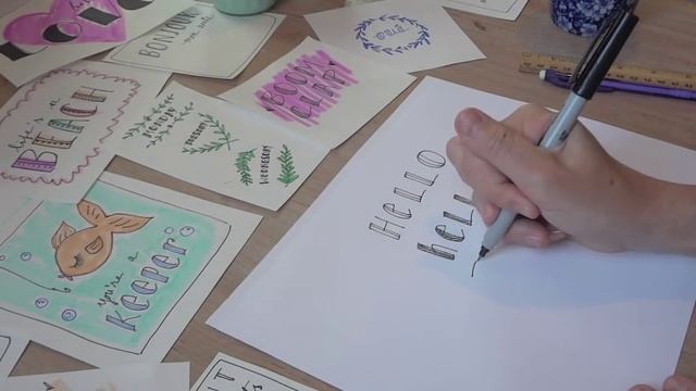 Simple Hand Lettering- One Trick, Many Fonts! смотреть онлайн