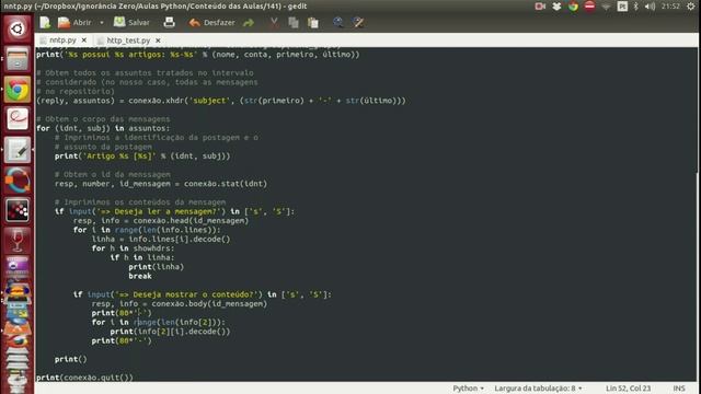 Aulas Python - 141 - Programação para Internet VII: NNTP e HTTP смотреть онлайн