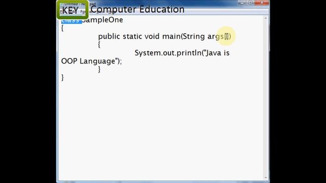 Java Tutorial- HelloWorld Program using notepad смотреть онлайн