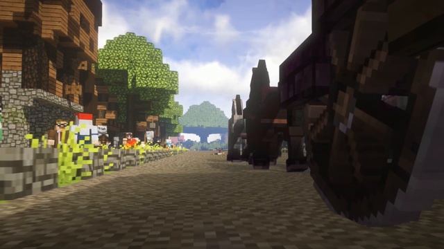 【Minecraft】マイクラで馬車を走らせる By Blockbuster MOD