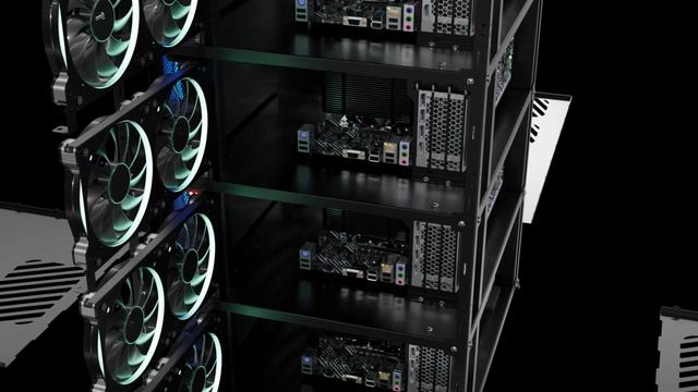 Корпус 4 компьютера в одном, для офиса или CPU майнинга смотреть онлайн