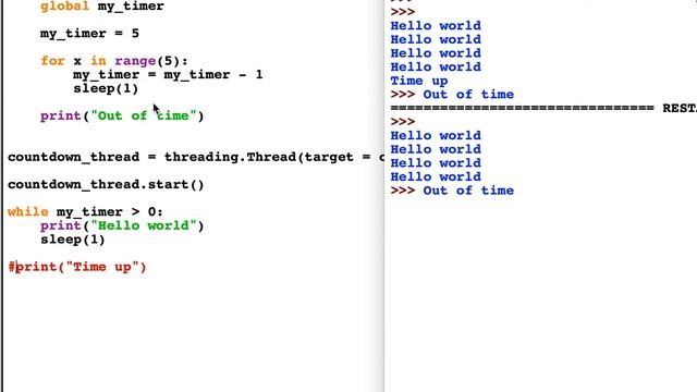 Python Tutorial: Background Timer with Threading смотреть онлайн