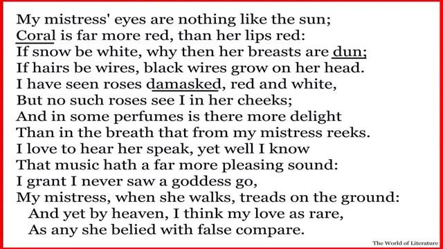 Reading Sonnet 130 |William Shakespeare|Shakespearean sonnets|Shakespearean sonnet 130| смотреть онлайн