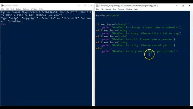 L1 - Wk 8 - V6 - Learn about If-elif-else statement | Assignment | Python for students смотреть онлайн