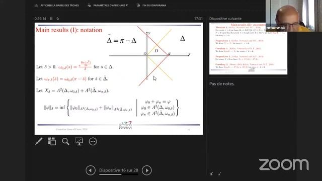 Control in Times of Crisis. Online seminar. September 22, 2020. Marius Tucsnak. смотреть онлайн