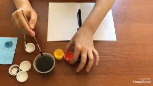 Рисование в технике монотипия "Бабочка".