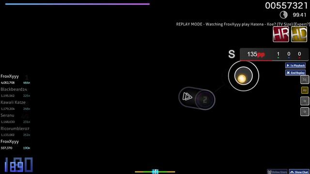 osu! | Hatena - Koe? (TV Size) [Expert?] 5.73* +HDHR #1 смотреть онлайн