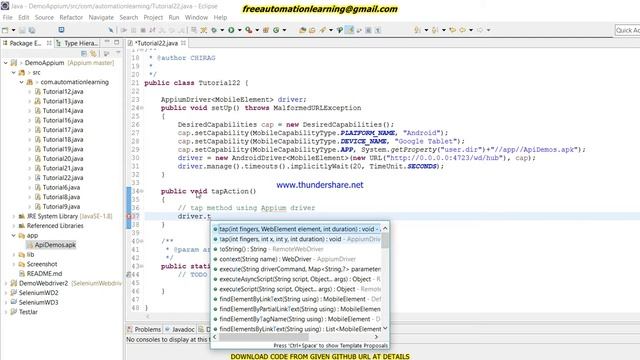 Appium : How to use tap functionality on mobile automation : Tutorial 22 смотреть онлайн
