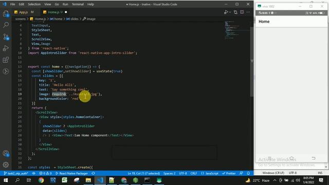 App Intro Slider in React Native | react-native-app-intro-slider | Practical React Native Part-6 смотреть онлайн