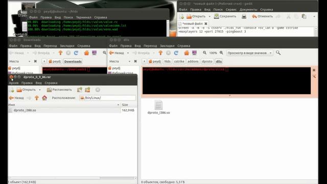 Создание сервера CS 1.6 под linux ubuntu 10.10 смотреть онлайн