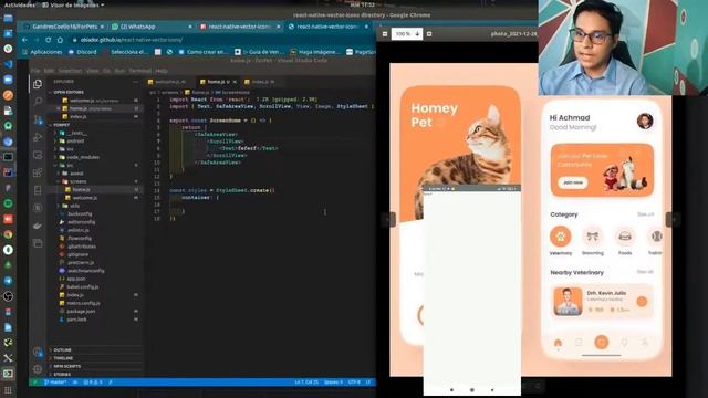 Agregar iconos y empezar pantalla home | React native #4 смотреть онлайн