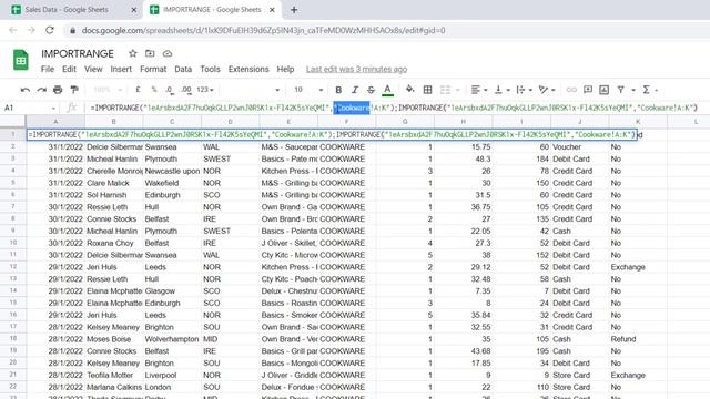 Google Sheets IMPORTRANGE | Import from Another Google Sheets - Multiple Sheets & Based on Criteria смотреть онлайн