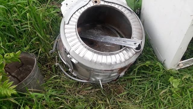 Печь под казан из барабана от стиральной машины! Эконом вариант! смотреть онлайн