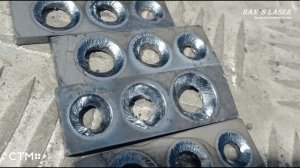 Зенковка отверстий лазером. Сталь 10 мм!