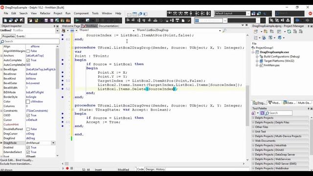 011-Drag and Drop in Delphi Arabic سحب المواد من قائمة الى اخرى смотреть онлайн