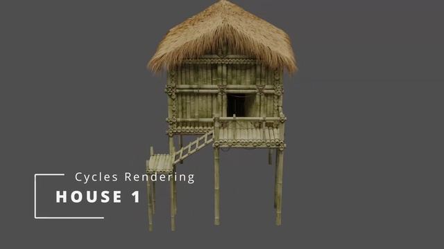 Bamboo House In Blender 3D смотреть онлайн