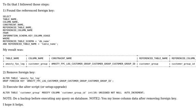Magento 2 upgrade 2.1.7 to 2.3.2 give error Foreign key constraint is incorrectly formed modify... смотреть онлайн
