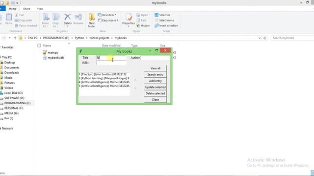 Python Tkinter based simple database project - demo смотреть онлайн