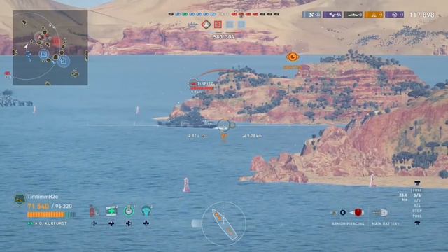 •Unrelenting Advance• G.Kurfurst 173k Damage - Standard Battle | World of Warships Legends смотреть онлайн
