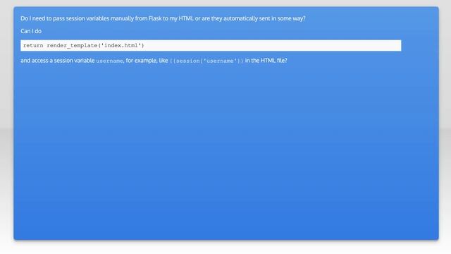 How to access session variables in jinja 2 - Flask смотреть онлайн