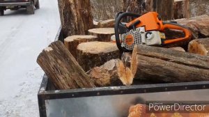 На мотоблоке НЕВА мв2 за дровами