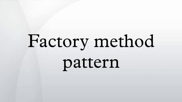 Factory method pattern смотреть онлайн