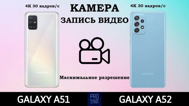 SAMSUNG GALAXY A51 против SAMSUNG GALAXY A52 | СРАВНЕНИЕ смотреть онлайн