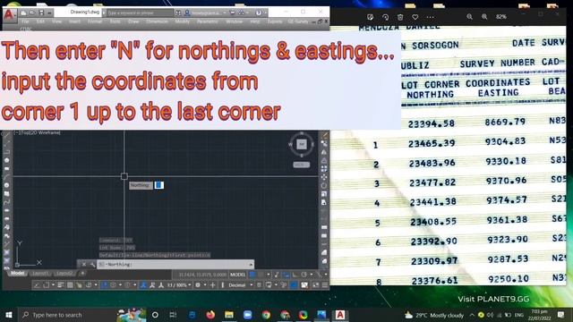 Plotting of Lot by Coordinates using AutoCad with GE- Survey Application смотреть онлайн