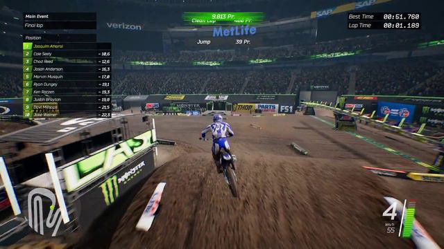 Monster Energy Supercross Game Perfect race Win with a new Bike in 4K! смотреть онлайн