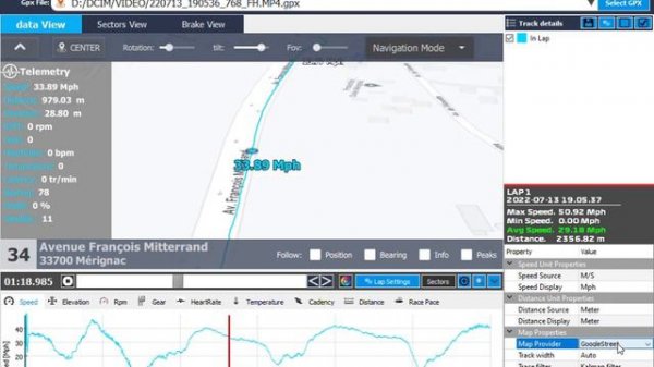 GPXRender - Telemetry Analyzer and Video Overlay