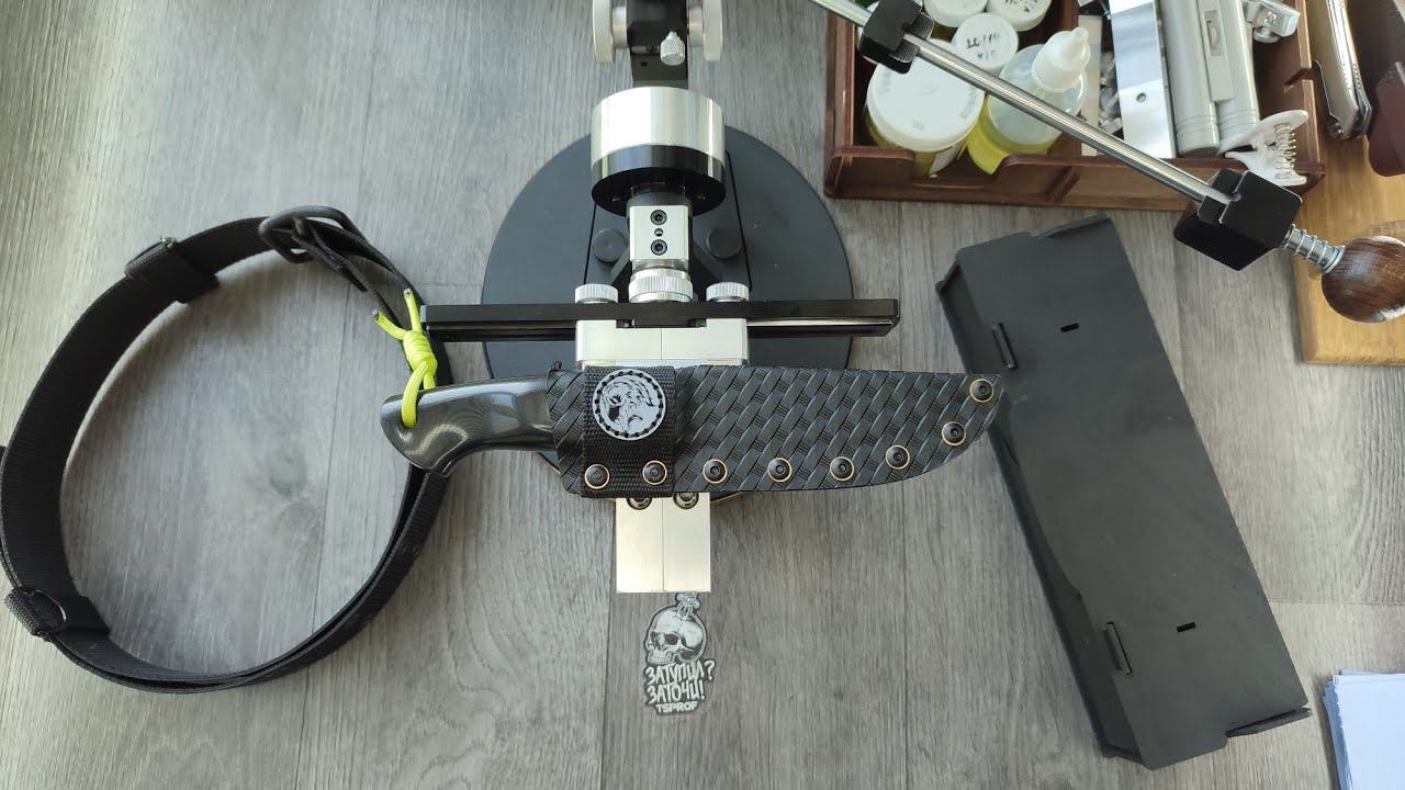 Заточка ножа сталь PGK(продан). Веневские алмазы МС1. Яшма+люксор. TSPROF K03 Pro. смотреть онлайн