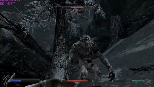 skyrim killing a frost troll | maximum settings | GTX 570 SLI смотреть онлайн