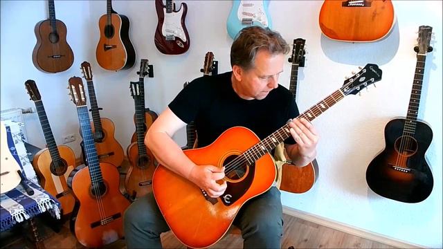 Epiphone Texan FT-79 1969 - similar to Paul McCartney's (Beatles) and Peter Frampton's guitar смотреть онлайн
