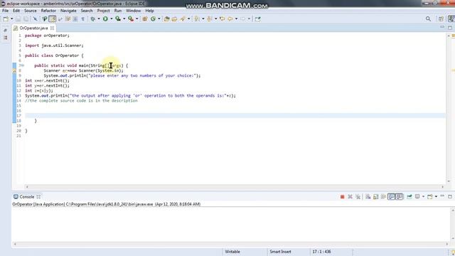 OR Operators in java смотреть онлайн