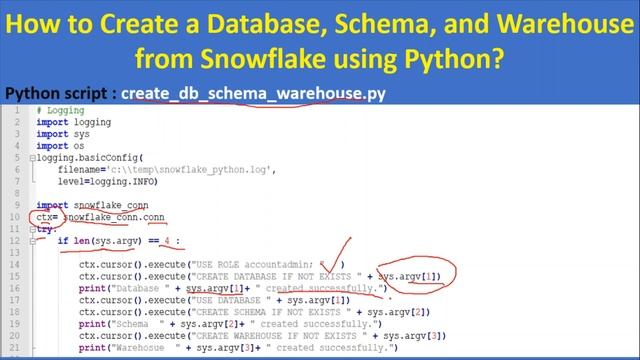 3. How to Create a Database, Schema, and Warehouse from Snowflake using Python| Snowflake|VCKLY Tec смотреть онлайн