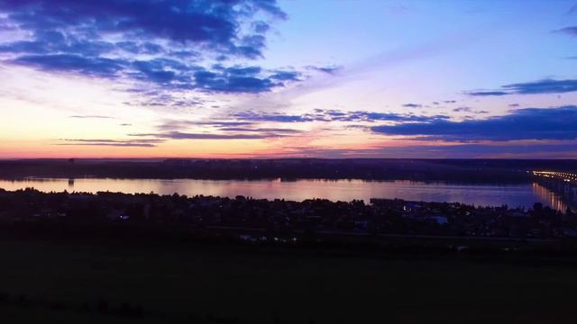 Пермь, Красавинский мост на закате с высоты птичьего полета. DJI Phantom 3 смотреть онлайн