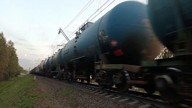 Электровоз ВЛ10-1568 с грузовым поездом, перегон Дача Долгорукова-Полюстрово смотреть онлайн