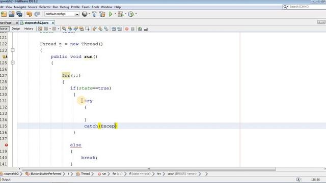 stopwatch GUI app in java by using netbeans смотреть онлайн