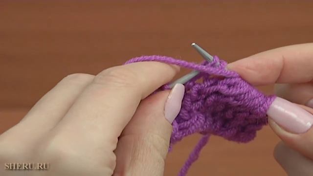 Шапочка связанная спицами Урок 32 часть 1 из 2 Шапочка