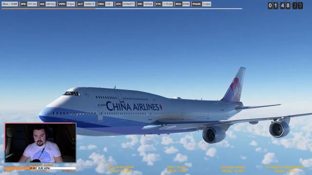 Microsoft Flight Simulator 2020 | Пекин - Осака Кансай | China Airlines Boeing 747-8 | FlyHome