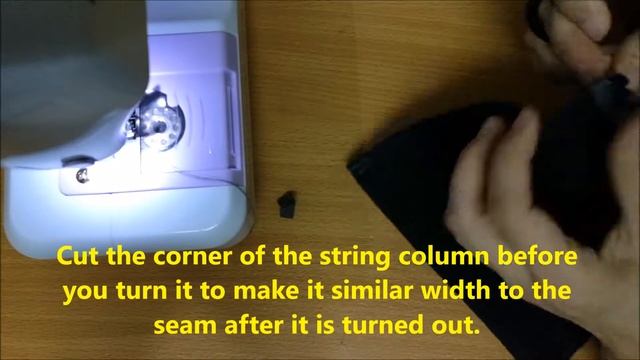 Easy to sew PU leather string pouch using FHSM 505A mini sewing machine смотреть онлайн