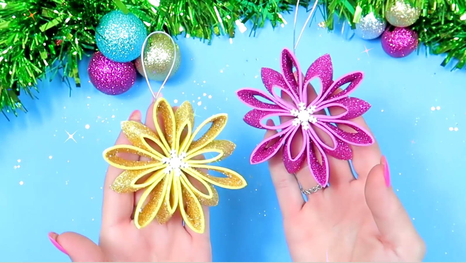 Игрушка на ёлку из фоамирана своими руками смотреть онлайн