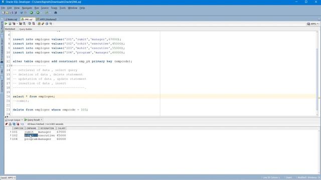 06 - Oracle : DML Command - SELECT, INSERT, UPDATE, DELETE | programmingdoor смотреть онлайн