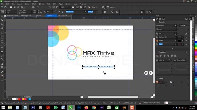 How to Design a Minimal BUSINESS CARD in CORELDRAW 2020 смотреть онлайн