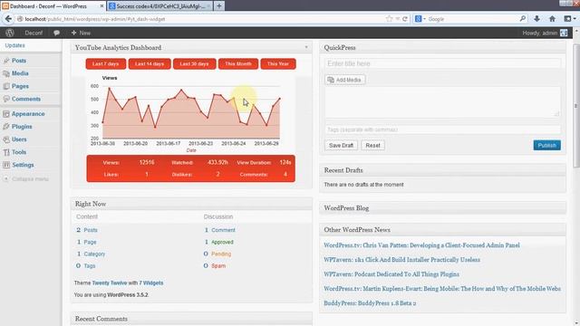 YouTube Analytics Dashboard for Wordpress смотреть онлайн