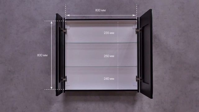Шкаф-зеркало Континент Mirror Box 80х80 - обзор модели смотреть онлайн