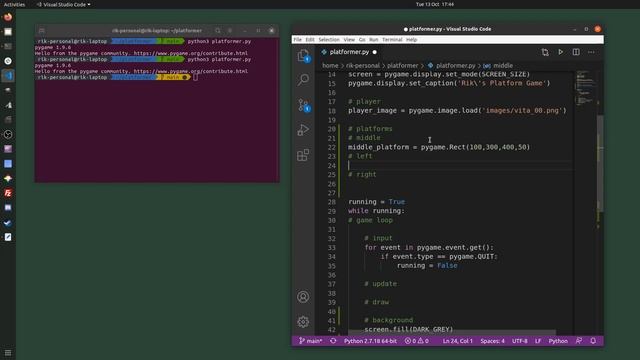 Python and Pygame Platform Game Part 3 - Platforms смотреть онлайн